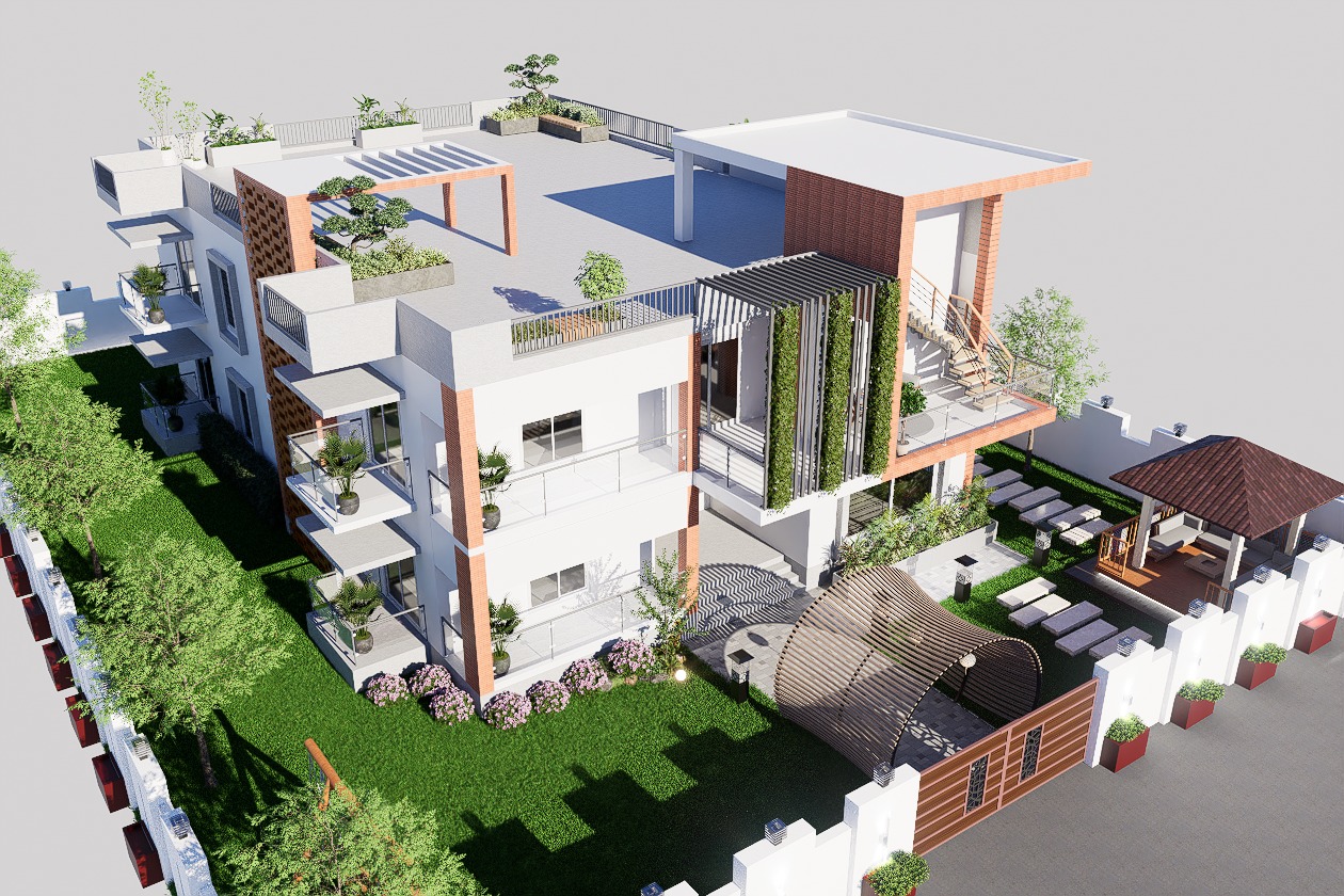 Modern duplex house designed by Nakshadhara architects, Sirajganj, Bangladesh